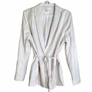 H&M Women’s tie blazer with palm leave detail